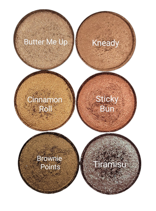 6 Shimmer Eyeshadow Bundle - Browns