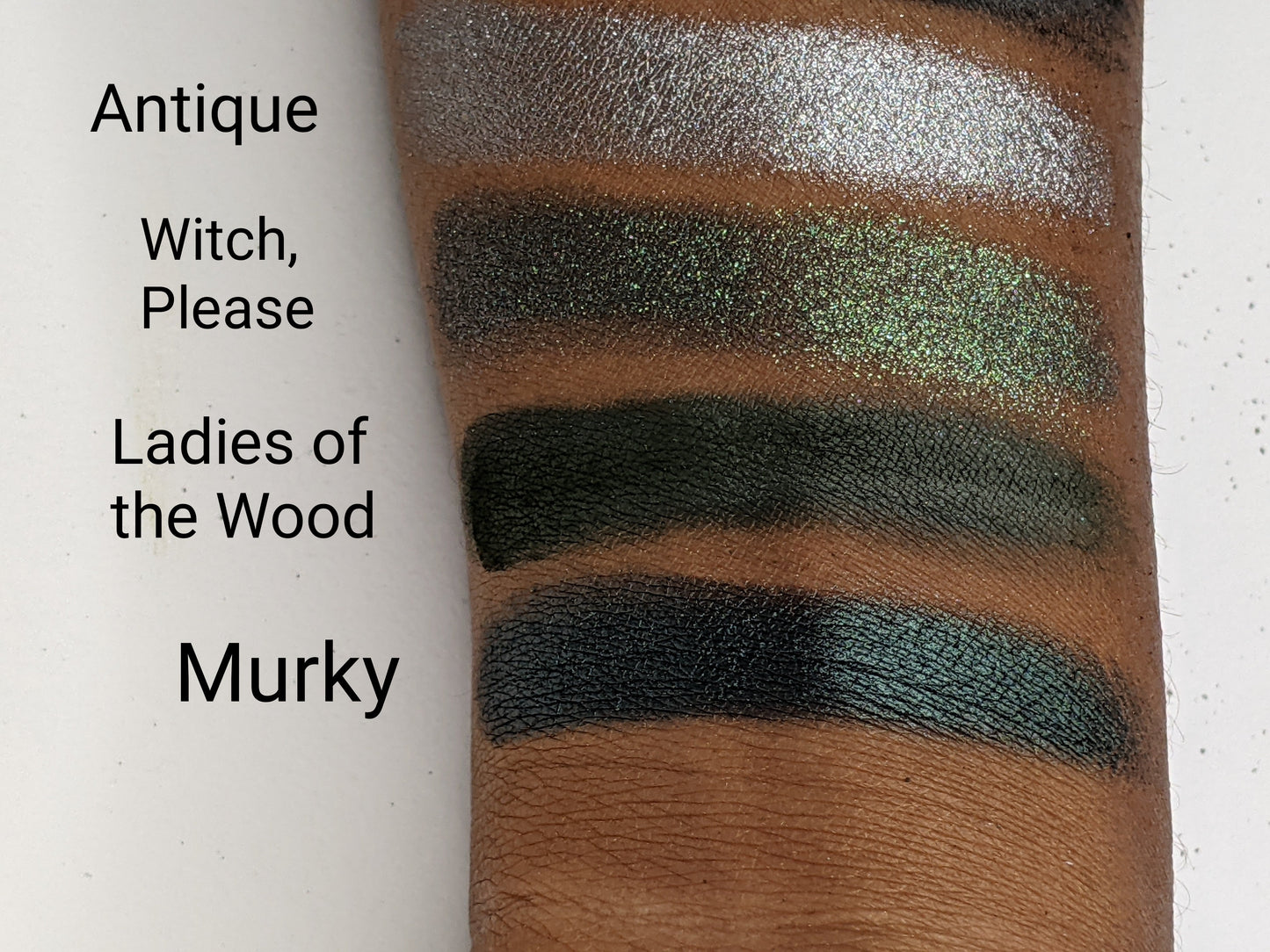 Witch, Please - Sparkly Green Eyeshadow with Black Base