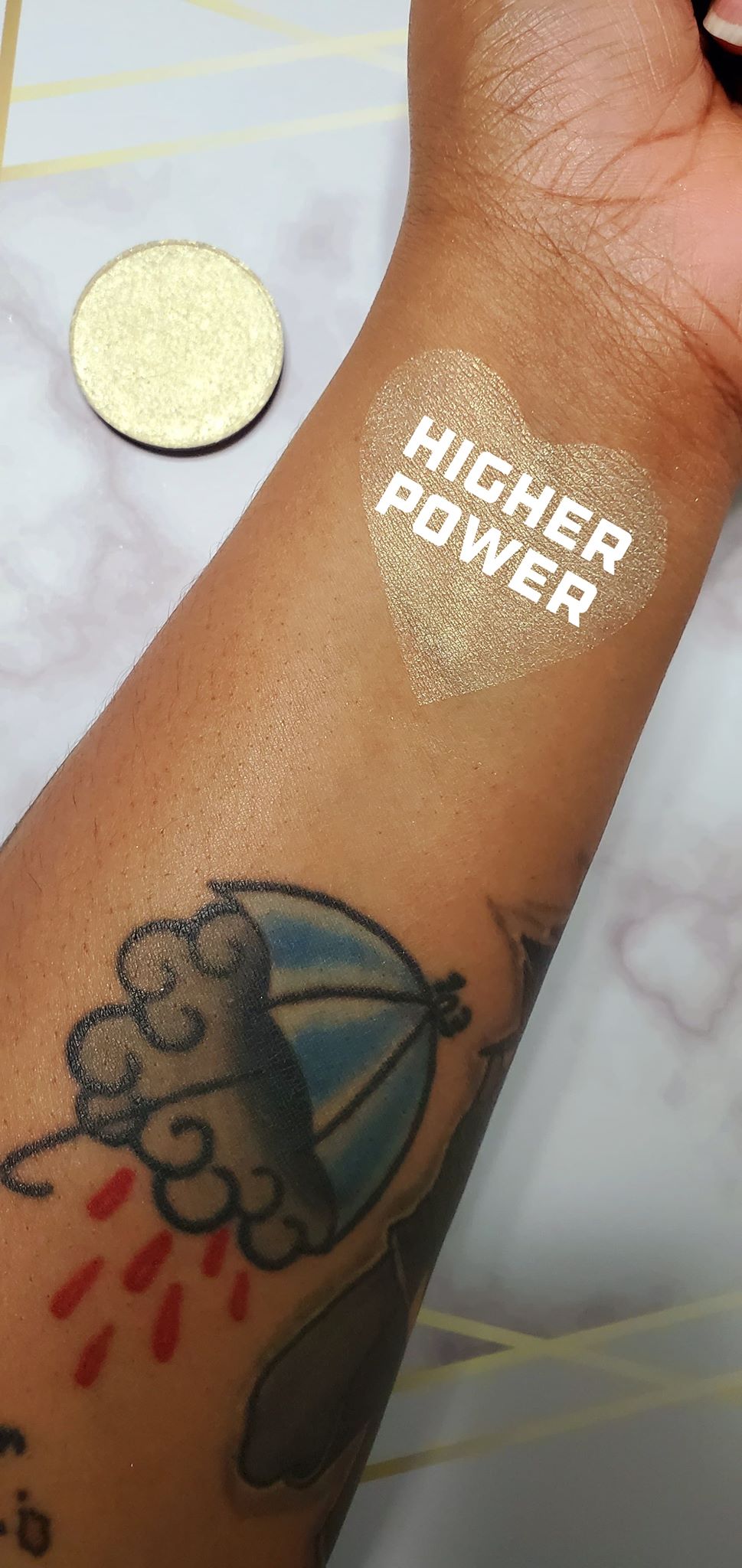 Higher Power -  Highlighter Light Gold