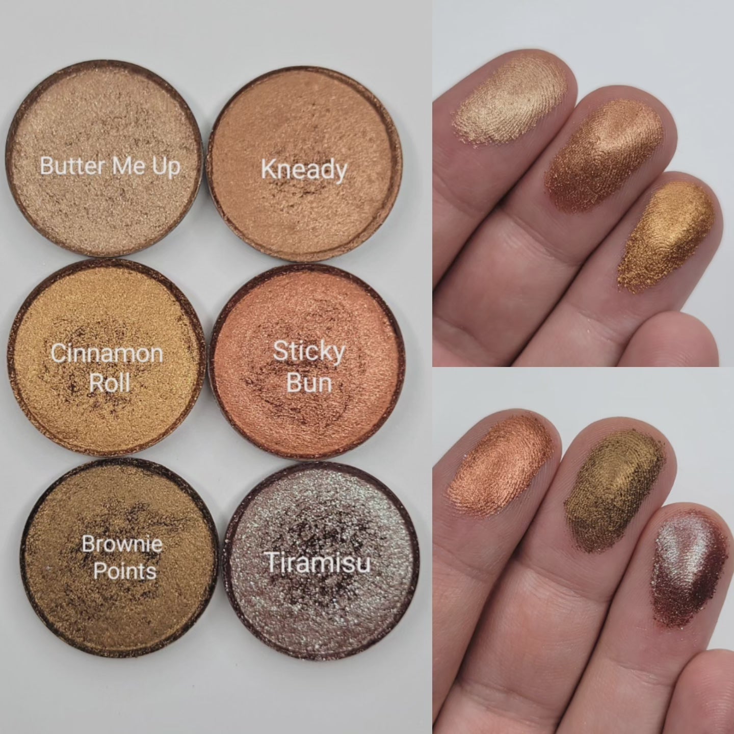 6 Shimmer Eyeshadow Bundle - Browns