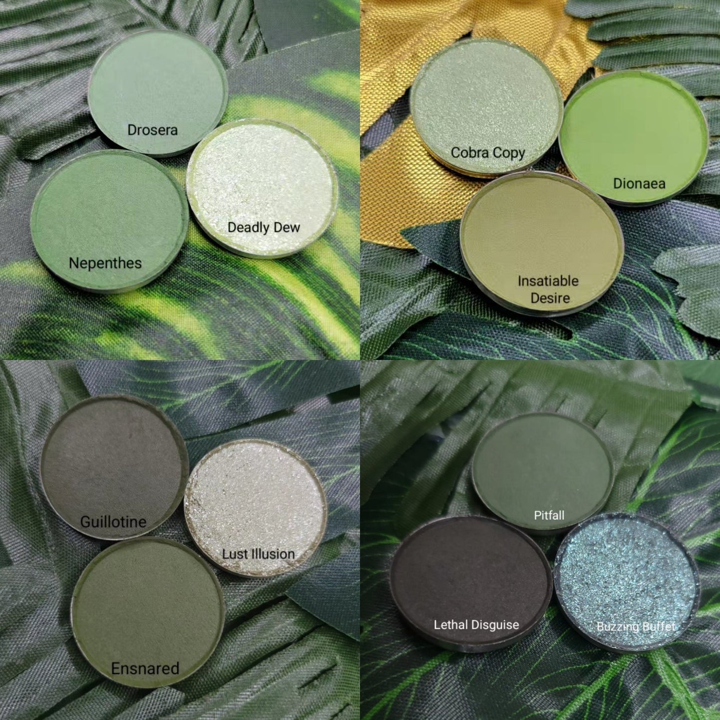 Buzzing Buffet - Eyeshadow Shimmer Greyish Green with Mint/Green/Teal Sparkles