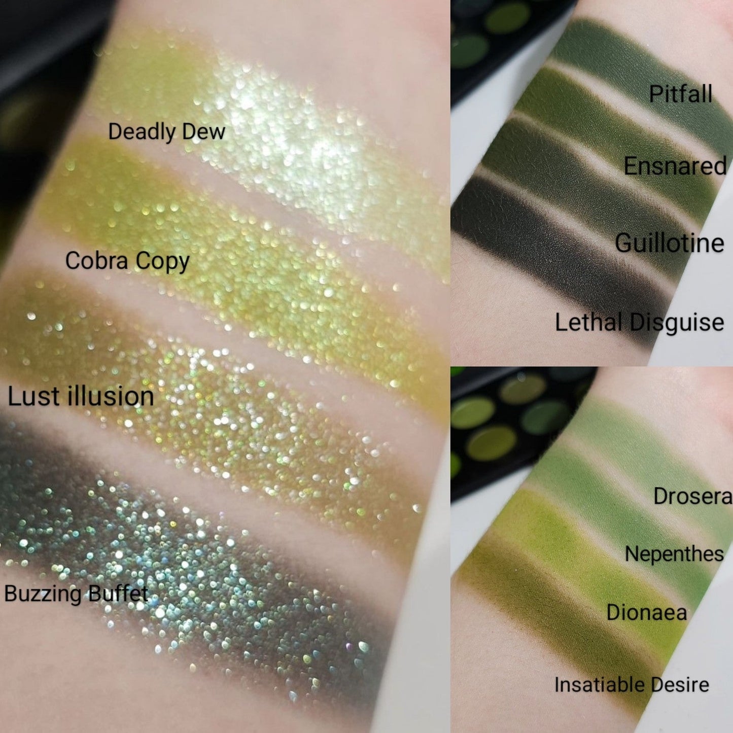 Buzzing Buffet - Eyeshadow Shimmer Greyish Green with Mint/Green/Teal Sparkles