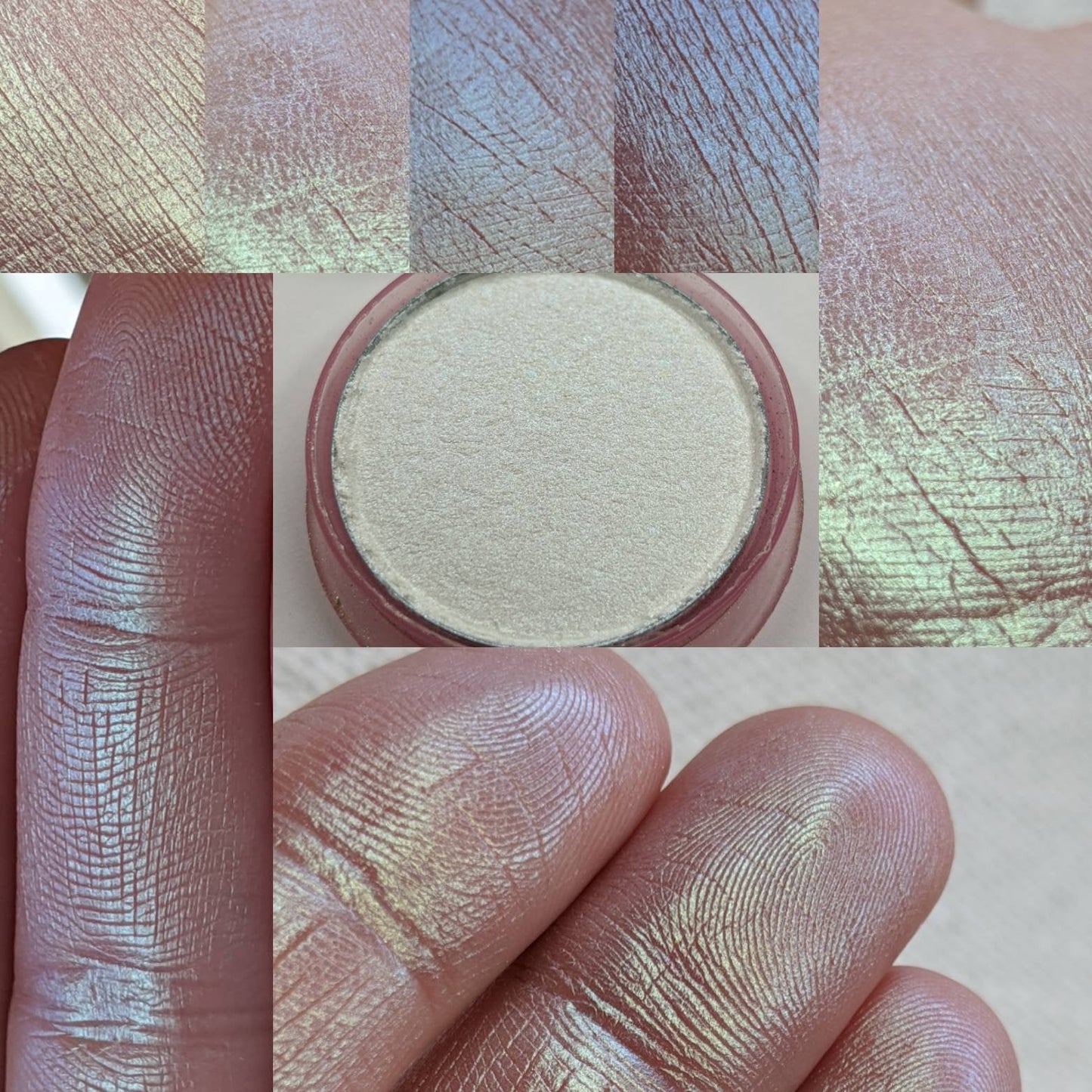 Naga - Vegan Pressed Eyeshadow Highlighter Multichrome Gold Green Silver Green Blue