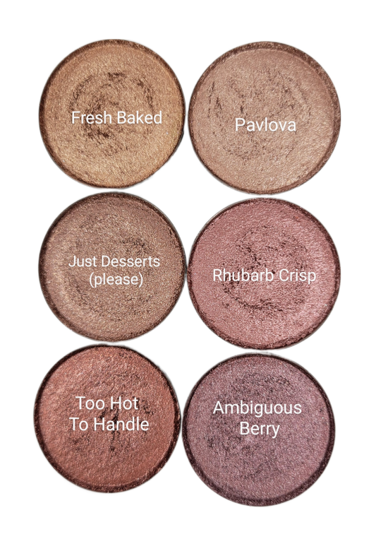 6 Shimmer Eyeshadow Bundle - Pinks/Browns/Reds